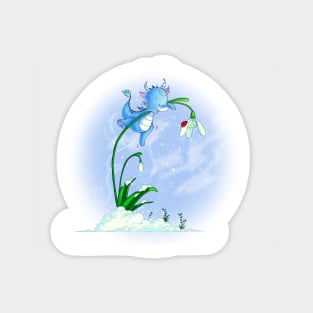 Christmas snowdrop dragon Sticker